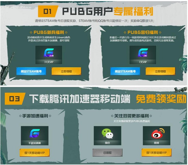 绝地求生新用户免费领取31天腾讯网游游戏加速器 绝地求生新用户免费领取31天腾讯网游游戏加速器