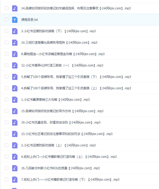 小红书霸屏营销引流课 小红书霸屏营销引流课