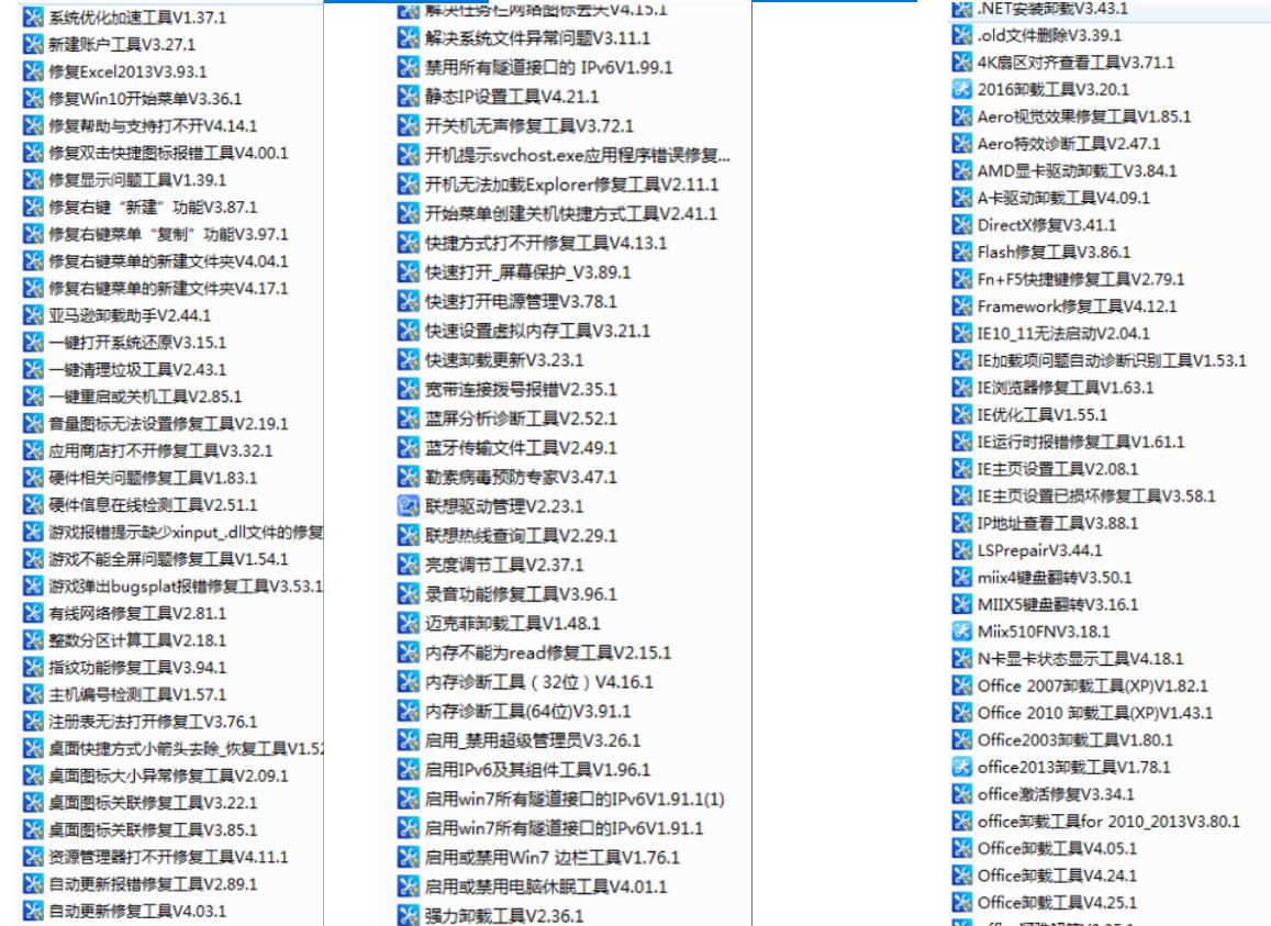 两百个修复电脑故障PC工具 两百个修复电脑故障PC工具