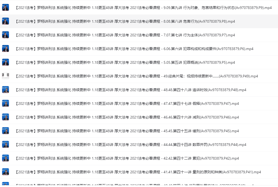 法外狂徒罗翔讲刑法全套视频教程 法外狂徒罗翔讲刑法全套视频教程