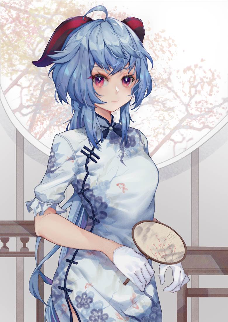 身材超棒的旗袍少女插画图片,看腿就行了
