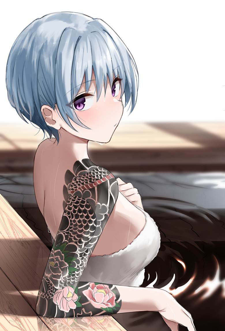 有纹身刺青的年轻男女插画图片 有纹身刺青的年轻男女插画图片